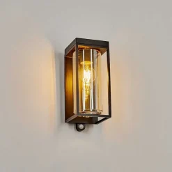 Applique Murale D'Exterieur Palanga Led Noir, 1 Lumiere, Detecteur De Mouvement