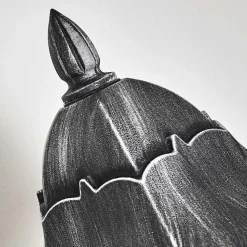 Applique Murale D'Exterieur Lignac Noir, Argente, 1 Lumiere