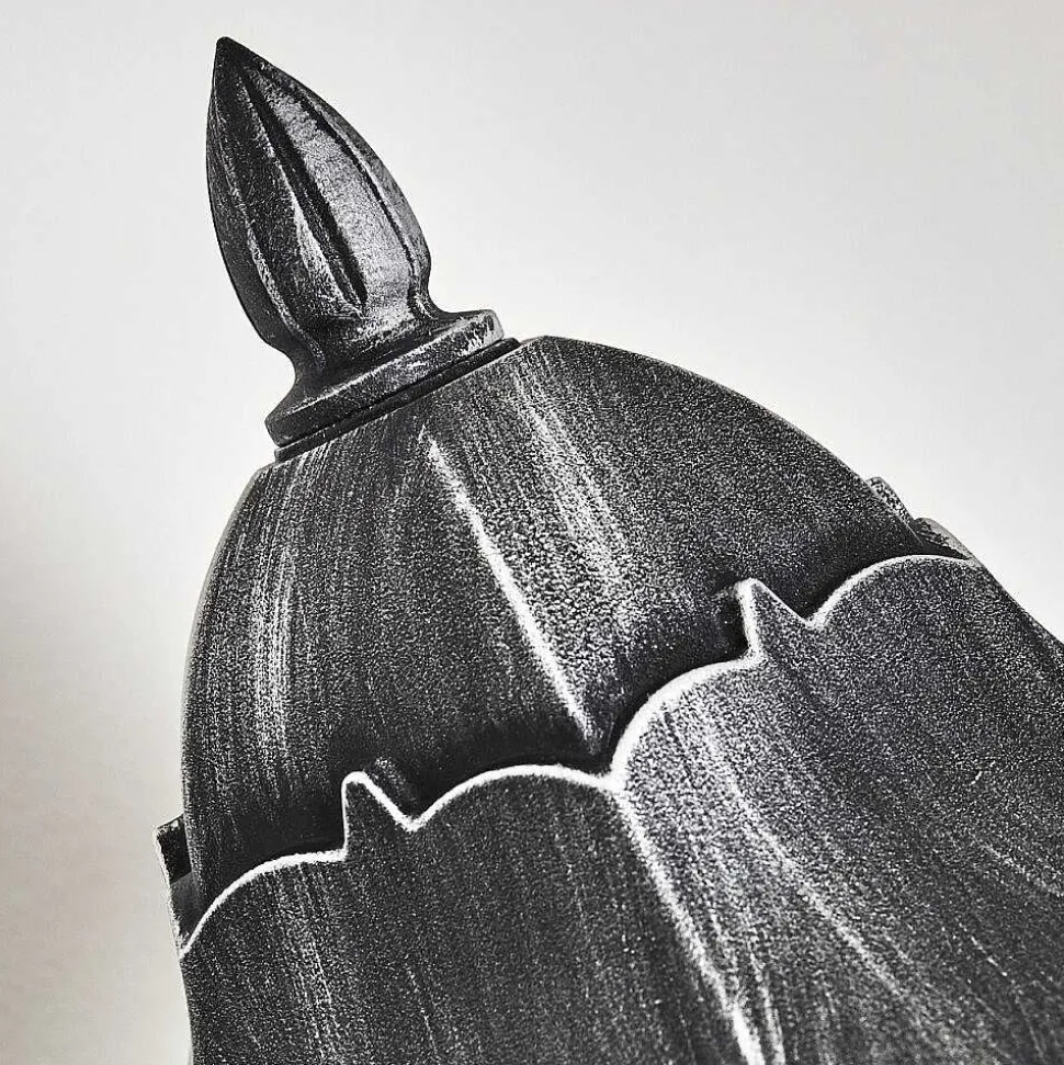 Applique Murale D'Exterieur Lignac Noir, Argente, 1 Lumiere