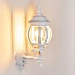 Applique Murale D'Exterieur Lentua Blanc, 1 Lumiere