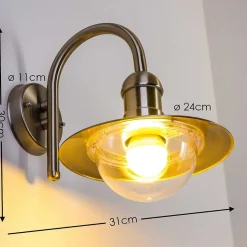 Applique Murale D'Exterieur Elima Acier Inoxydable, 1 Lumiere