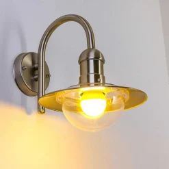 Applique Murale D'Exterieur Elima Acier Inoxydable, 1 Lumiere