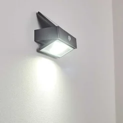 Applique Murale D'Exterieur Wiborg Led Anthracite, 1 Lumiere, Detecteur De Mouvement