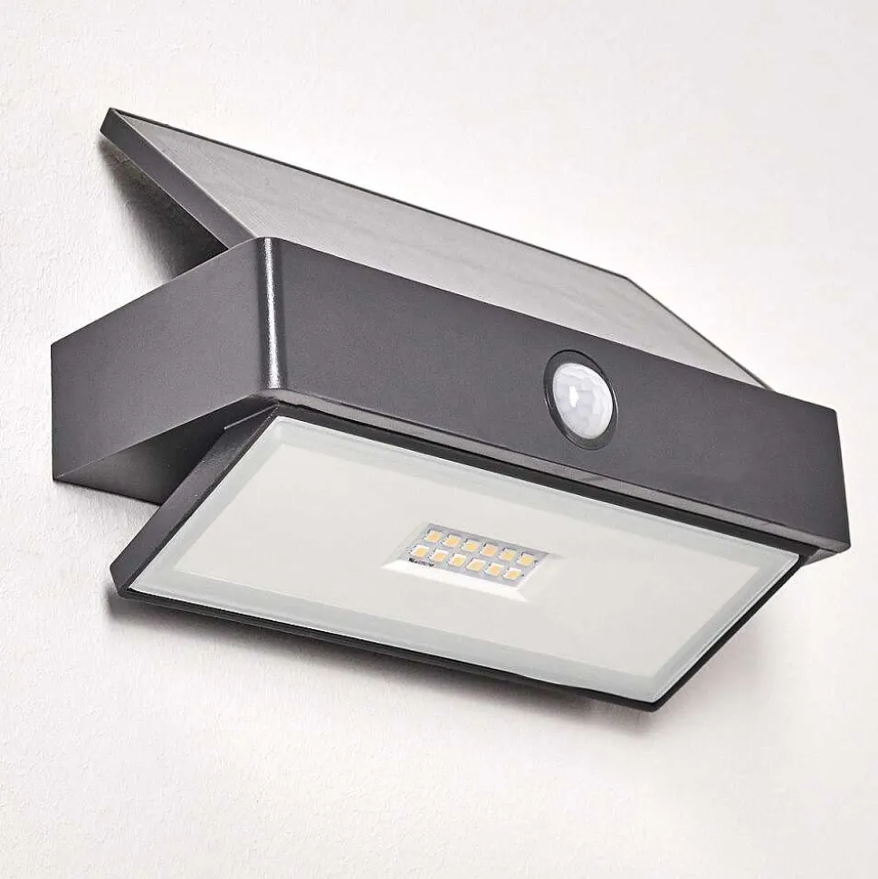 Applique Murale D'Exterieur Wiborg Led Anthracite, 1 Lumiere, Detecteur De Mouvement