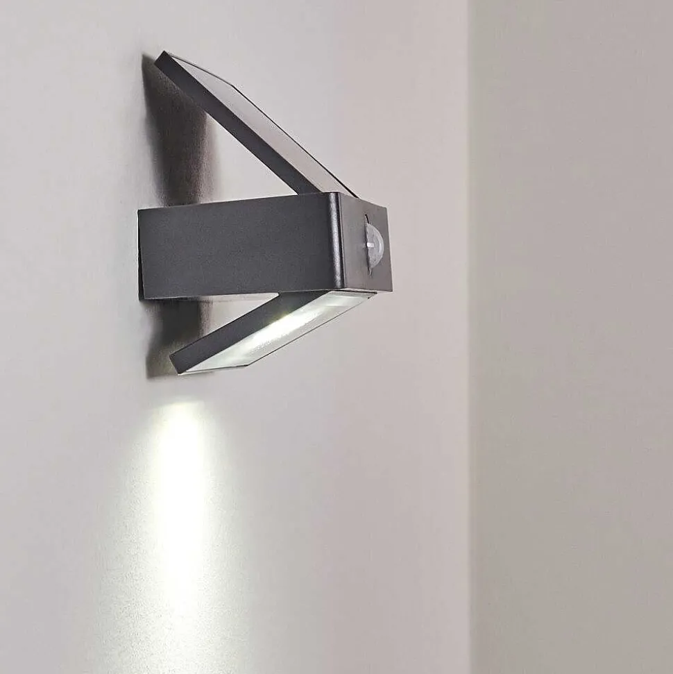 Applique Murale D'Exterieur Wiborg Led Anthracite, 1 Lumiere, Detecteur De Mouvement