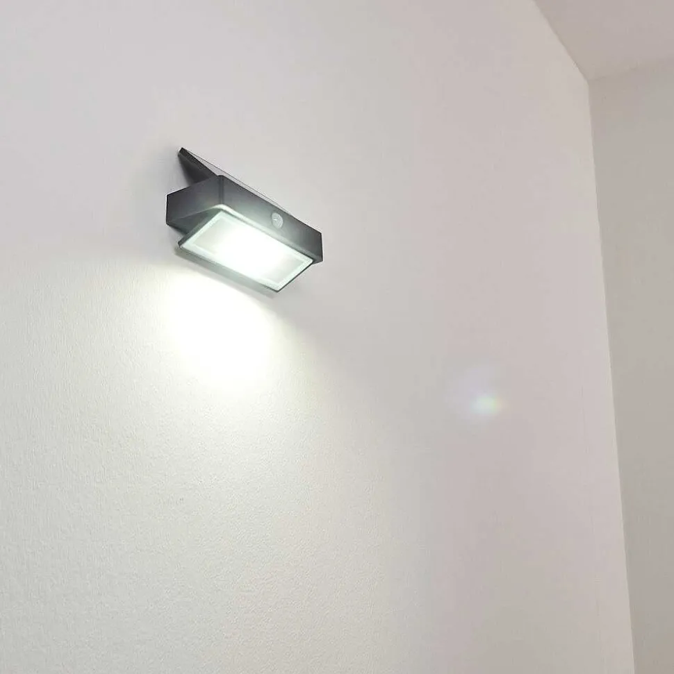 Applique Murale D'Exterieur Wiborg Led Anthracite, 1 Lumiere, Detecteur De Mouvement