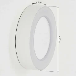 Applique Murale D'Exterieur Paleroo Led Blanc, 1 Lumiere