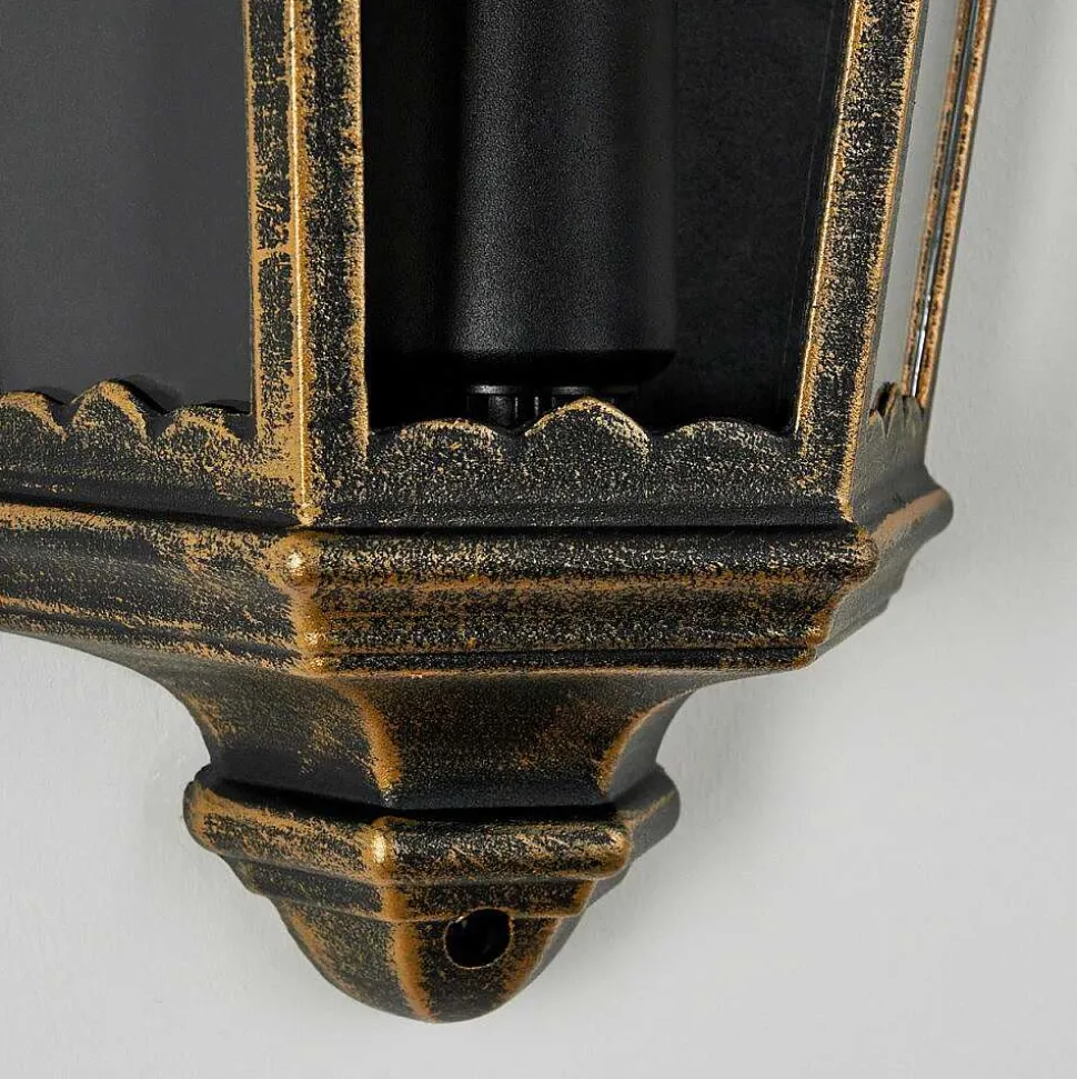 Applique Murale D'Exterieur Hongkong Brun, Or, 1 Lumiere