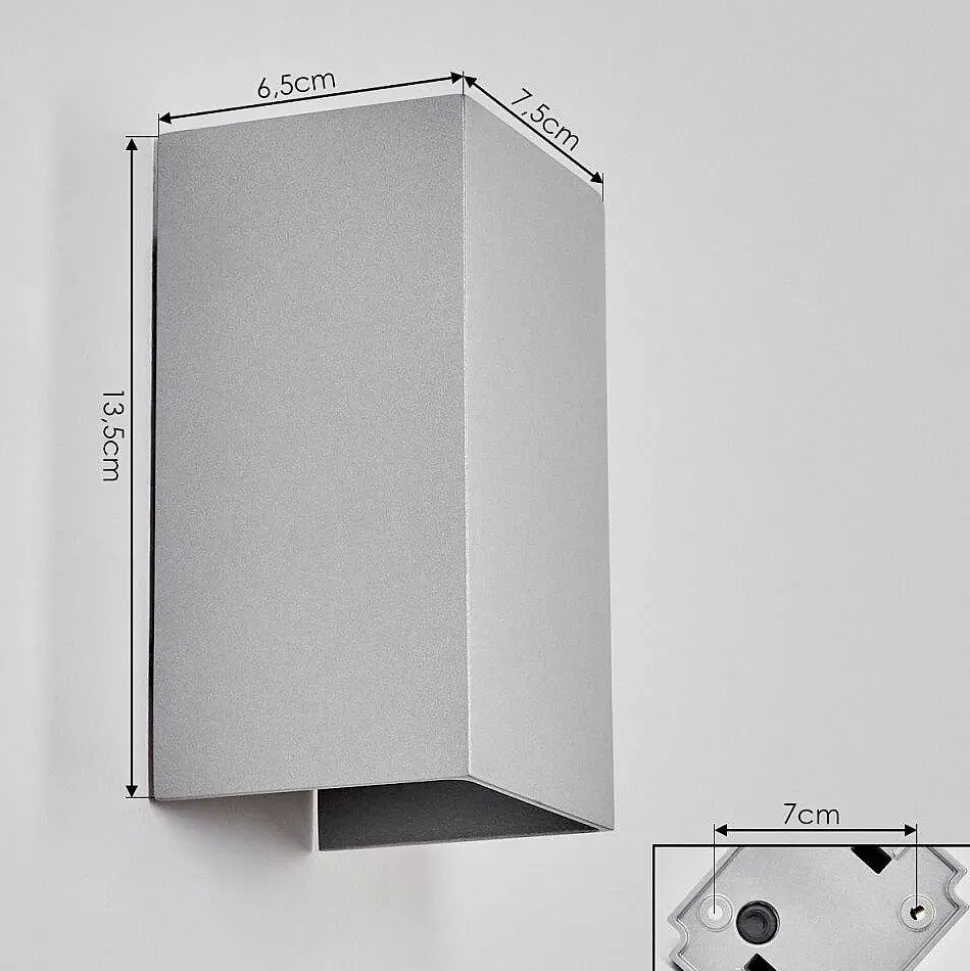 Applique Murale D'Exterieur Tamarin Led Gris, 1 Lumiere