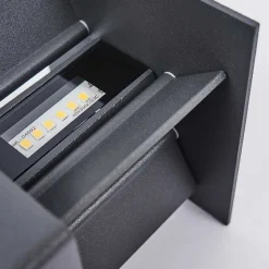 Applique Murale D'Exterieur Tamarin Led Anthracite, 1 Lumiere