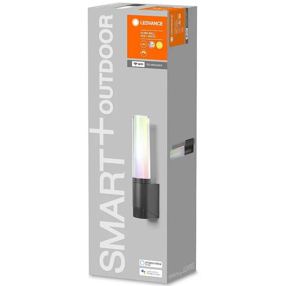 Applique Murale D'Exterieur Ledvance Flare Gris, 1 Lumiere, Changeur De Couleurs