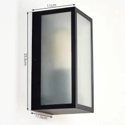 Applique Murale D'Exterieur Hakkas Noir, 1 Lumiere