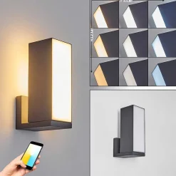 Applique Murale D'Exterieur Swanek Led Anthracite, 1 Lumiere