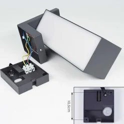 Applique Murale D'Exterieur Swanek Led Anthracite, 1 Lumiere