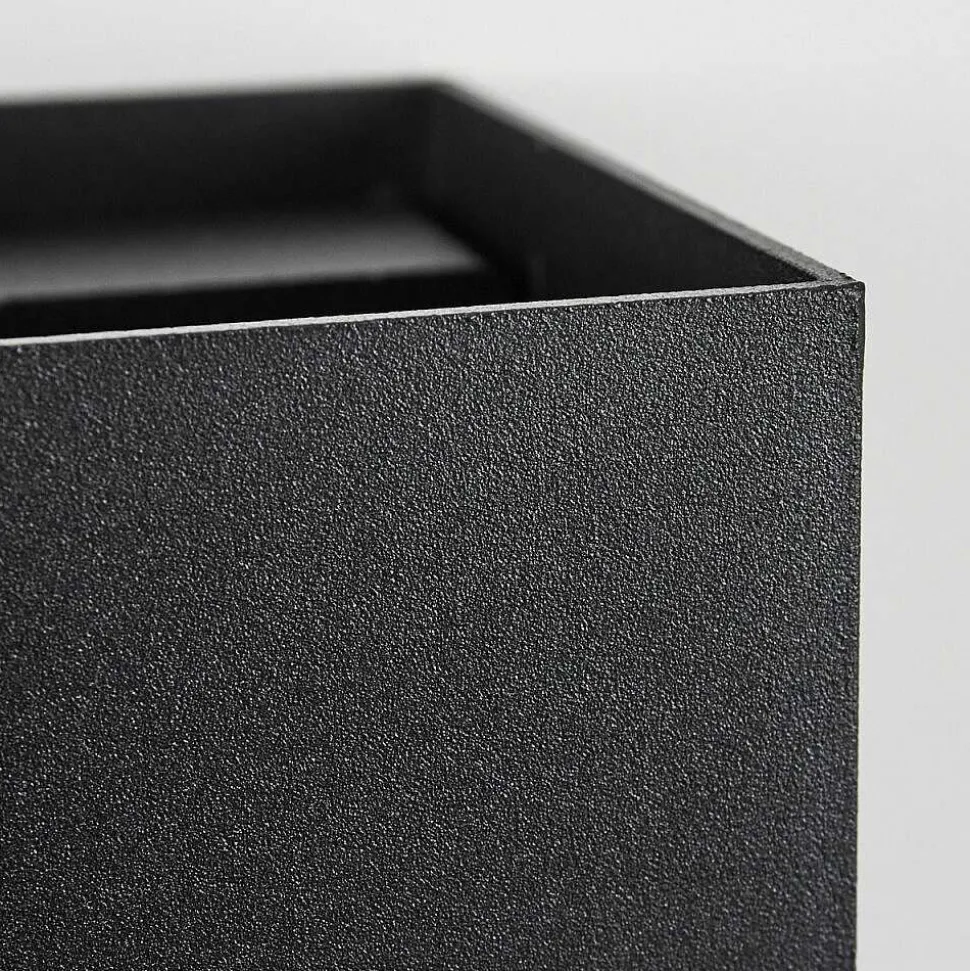 Applique Murale D'Exterieur Tamarin Led Noir, 2 Lumieres