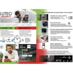 Applique Murale D'Exterieur Lutec Cuba Led Anthracite, 1 Lumiere, Detecteur De Mouvement