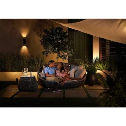 Applique Murale D'Exterieur Philips Hue Ambiance White & Color Appear Led Noir, 2 Lumieres, Changeur De Couleurs