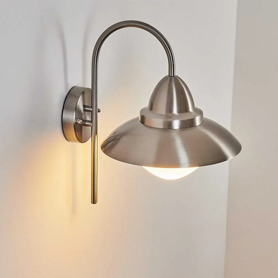 Applique Murale D'Exterieur Gielas Led Nickel Mat, 1 Lumiere