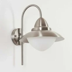 Applique Murale D'Exterieur Gielas Led Nickel Mat, 1 Lumiere