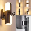 Applique Murale D'Exterieur Baulund Led Anthracite, 1 Lumiere, Detecteur De Mouvement