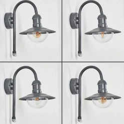 Applique Murale D'Exterieur Elima Anthracite, 1 Lumiere, Detecteur De Mouvement