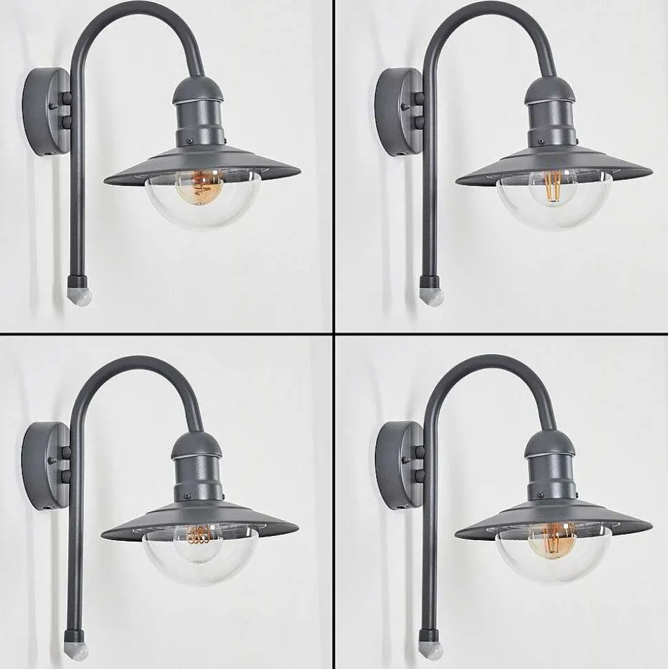 Applique Murale D'Exterieur Elima Anthracite, 1 Lumiere, Detecteur De Mouvement