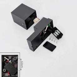 Applique Murale D'Exterieur Kingstown Anthracite, Transparent, 1 Lumiere, Detecteur De Mouvement