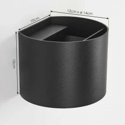 Applique Murale D'Exterieur Tamarin Led Noir, 2 Lumieres