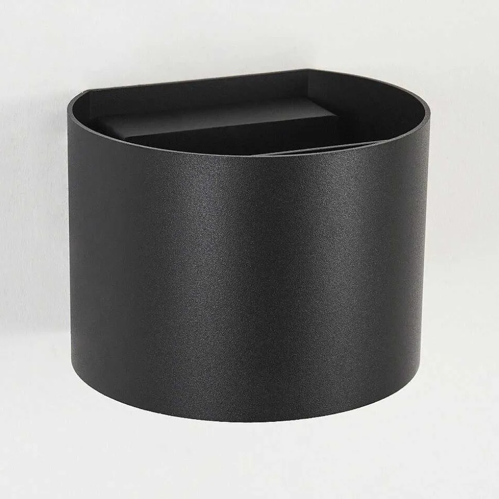 Applique Murale D'Exterieur Tamarin Led Noir, 2 Lumieres