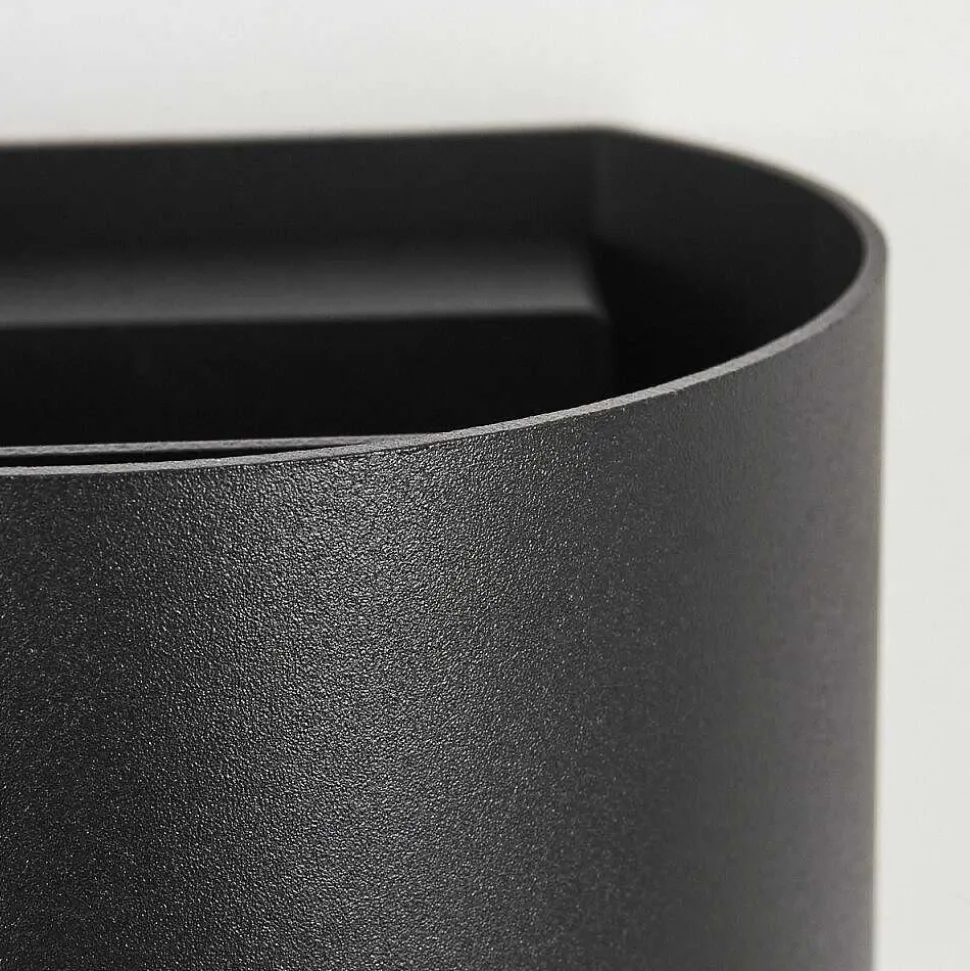 Applique Murale D'Exterieur Tamarin Led Noir, 2 Lumieres