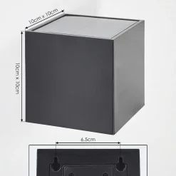 Applique Murale Exterieure Solaire Lapeer Led Noir, 1 Lumiere