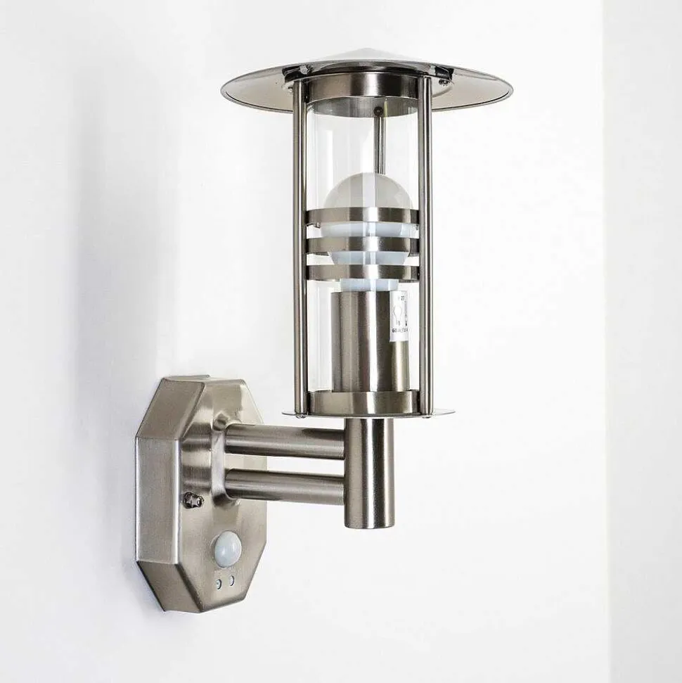 Applique Murale Forli Acier Inoxydable, 1 Lumiere, Detecteur De Mouvement