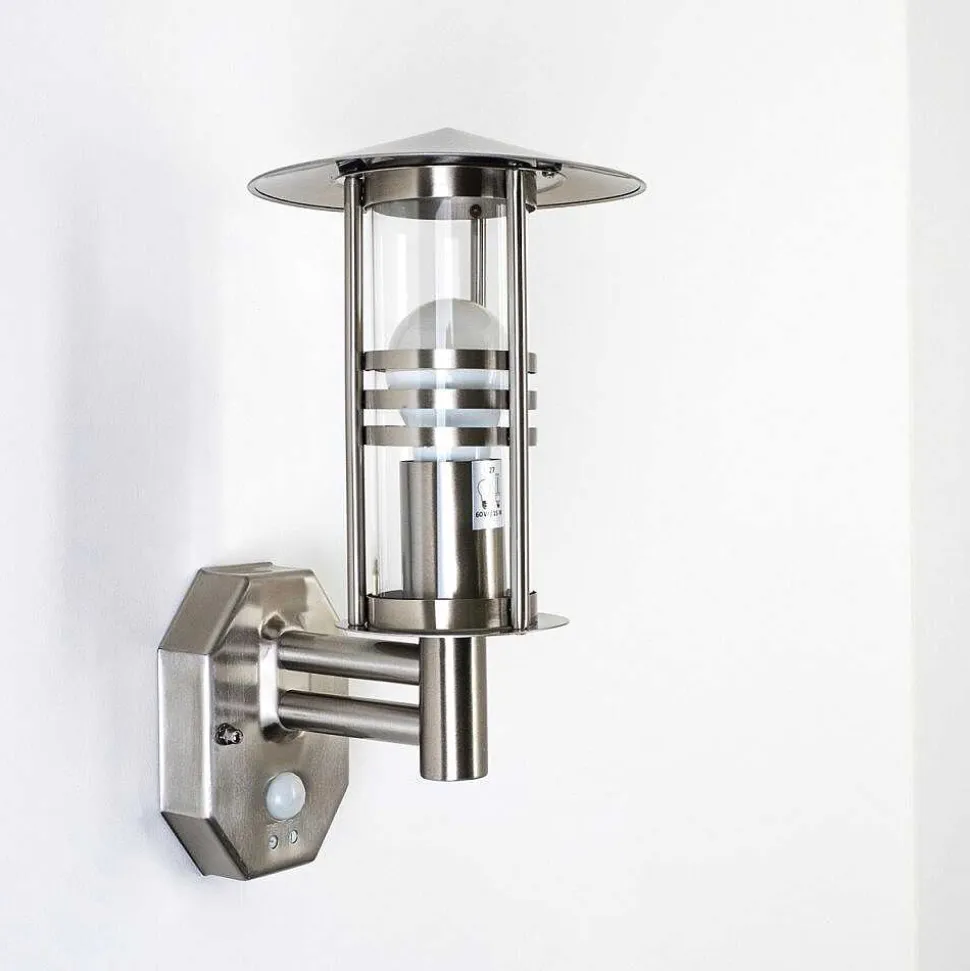 Applique Murale Forli Acier Inoxydable, 1 Lumiere, Detecteur De Mouvement