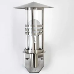 Applique Murale Forli Acier Inoxydable, 1 Lumiere, Detecteur De Mouvement