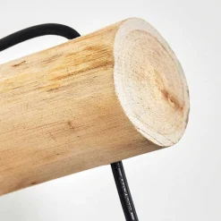 Applique Murale Gondo Bois Clair, Noir, 1 Lumiere