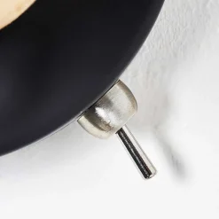 Applique Murale Gondo Bois Clair, Noir, 1 Lumiere