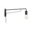 Applique Murale Ideallux Triumph Noir, 1 Lumiere
