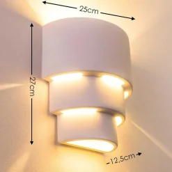 Applique Murale Karatschi Blanc, 1 Lumiere