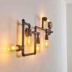 Applique Murale Kolyma Noir Dore, 5 Lumieres