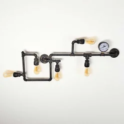 Applique Murale Kolyma Noir Dore, 5 Lumieres