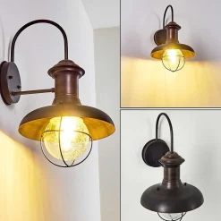 Applique Murale Lappo Rouille, 1 Lumiere