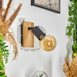 Applique Murale Maidford Ecru, Noir, 1 Lumiere