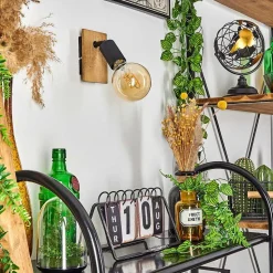 Applique Murale Maidford Ecru, Noir, 1 Lumiere