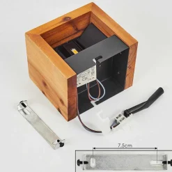 Applique Murale Marmorera Led Ecru, Noir, 1 Lumiere