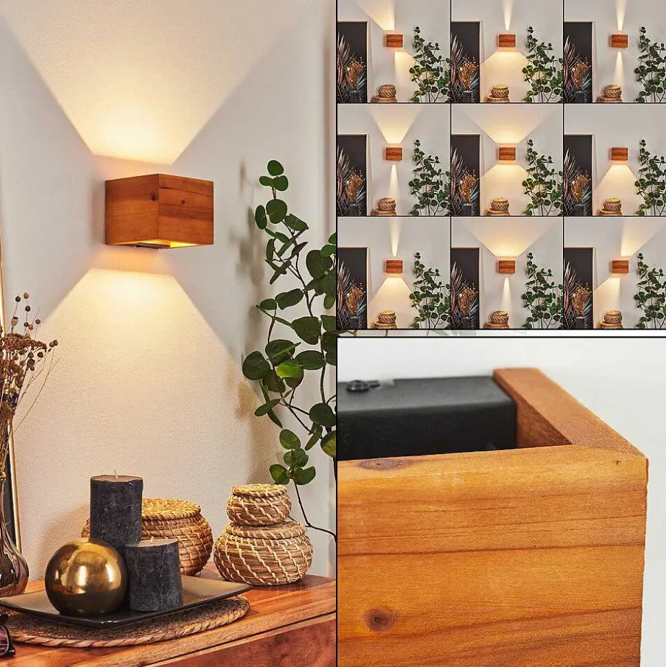 Applique Murale Marmorera Led Ecru, Noir, 1 Lumiere