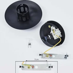 Applique Murale Mezia Led Noir, 1 Lumiere