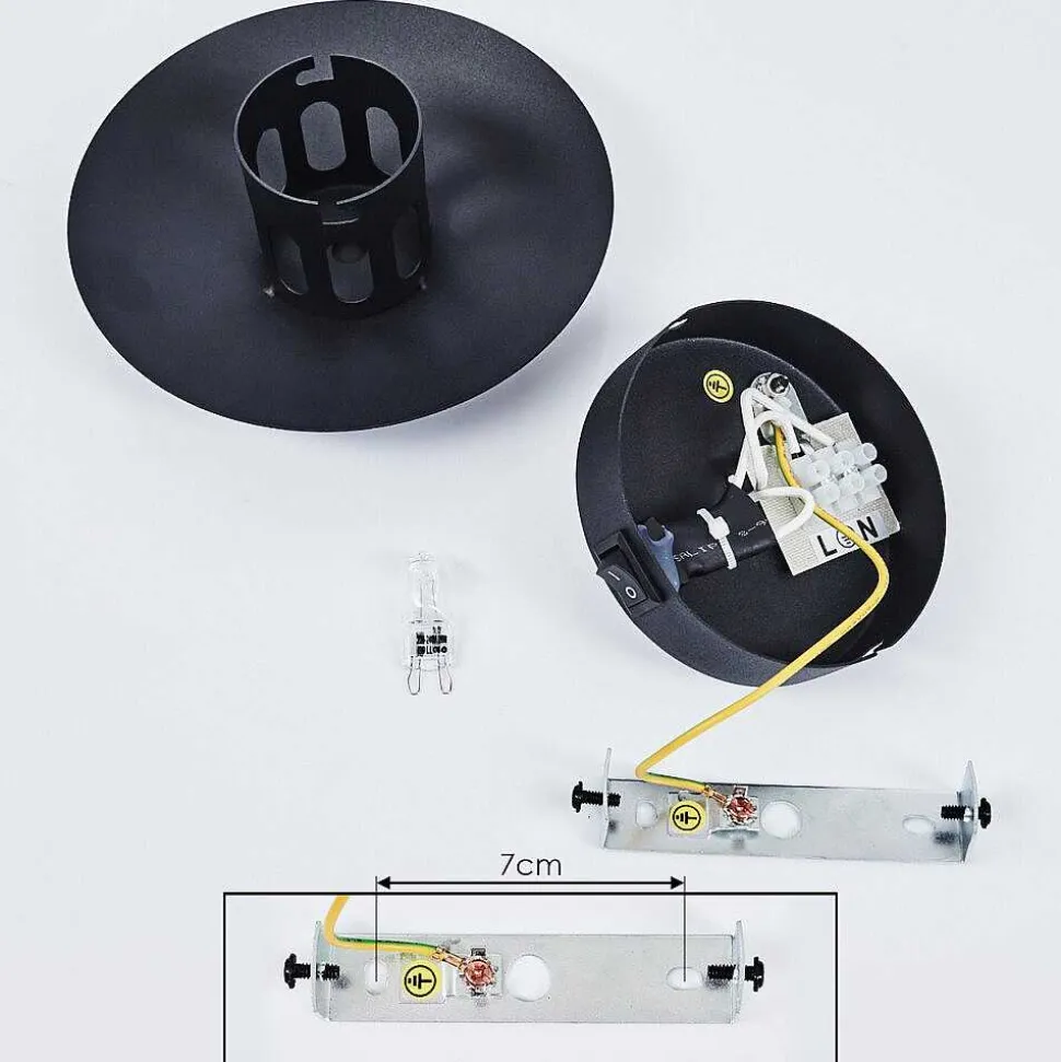 Applique Murale Mezia Led Noir, 1 Lumiere