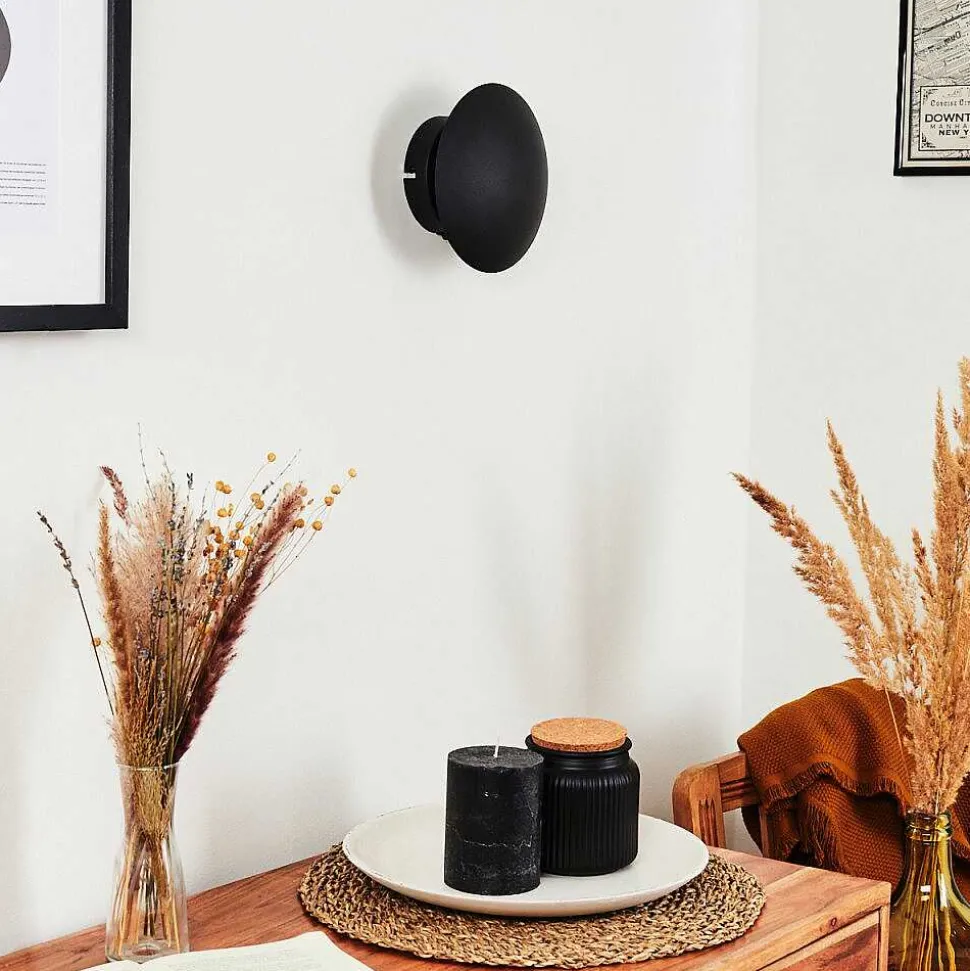 Applique Murale Mezia Led Noir, 1 Lumiere