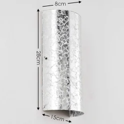 Applique Murale Modica Argente, 1 Lumiere