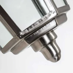 Applique Murale Moskau Down Acier Inoxydable, Transparent, 1 Lumiere